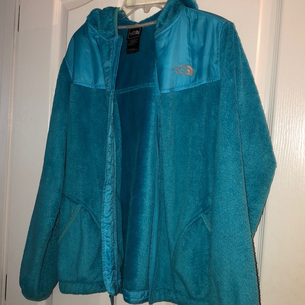 Blue Northface Fuzzy Jacket w/ hood
